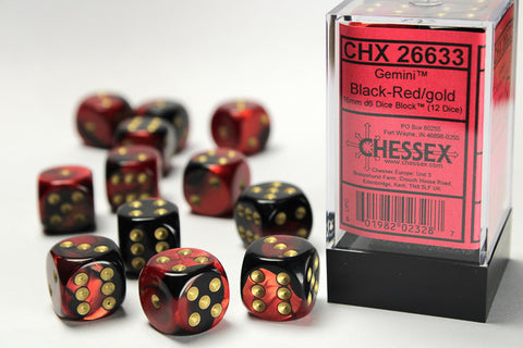 CHESSEX 16mm d6 Dice Block (12 dice) - (PICK-UP IN STORE)
