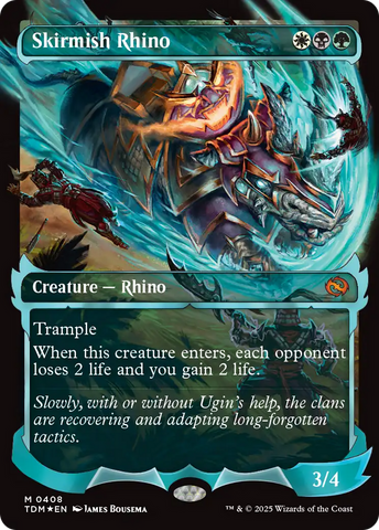 Skirmish Rhino (0408) (Showcase) [Tarkir: Dragonstorm] (Japanese)