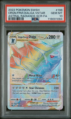 2022 POKEMON SWORD & SHIELD ASTRAL RADIANCE #198 ORGN.FRM.DIALGA VSTAR ASTRAL RADIANCE-SCR-FA PSA 10 - 084
