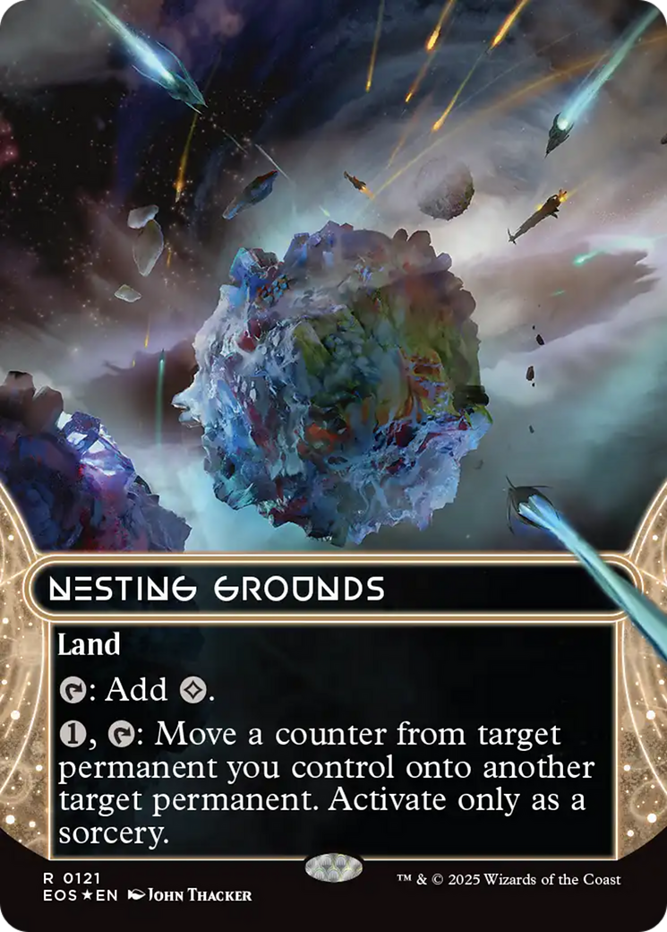 Nesting Grounds (0121) (Borderless) (Galaxy Foil) [Edge of Eternities: Stellar Sights]