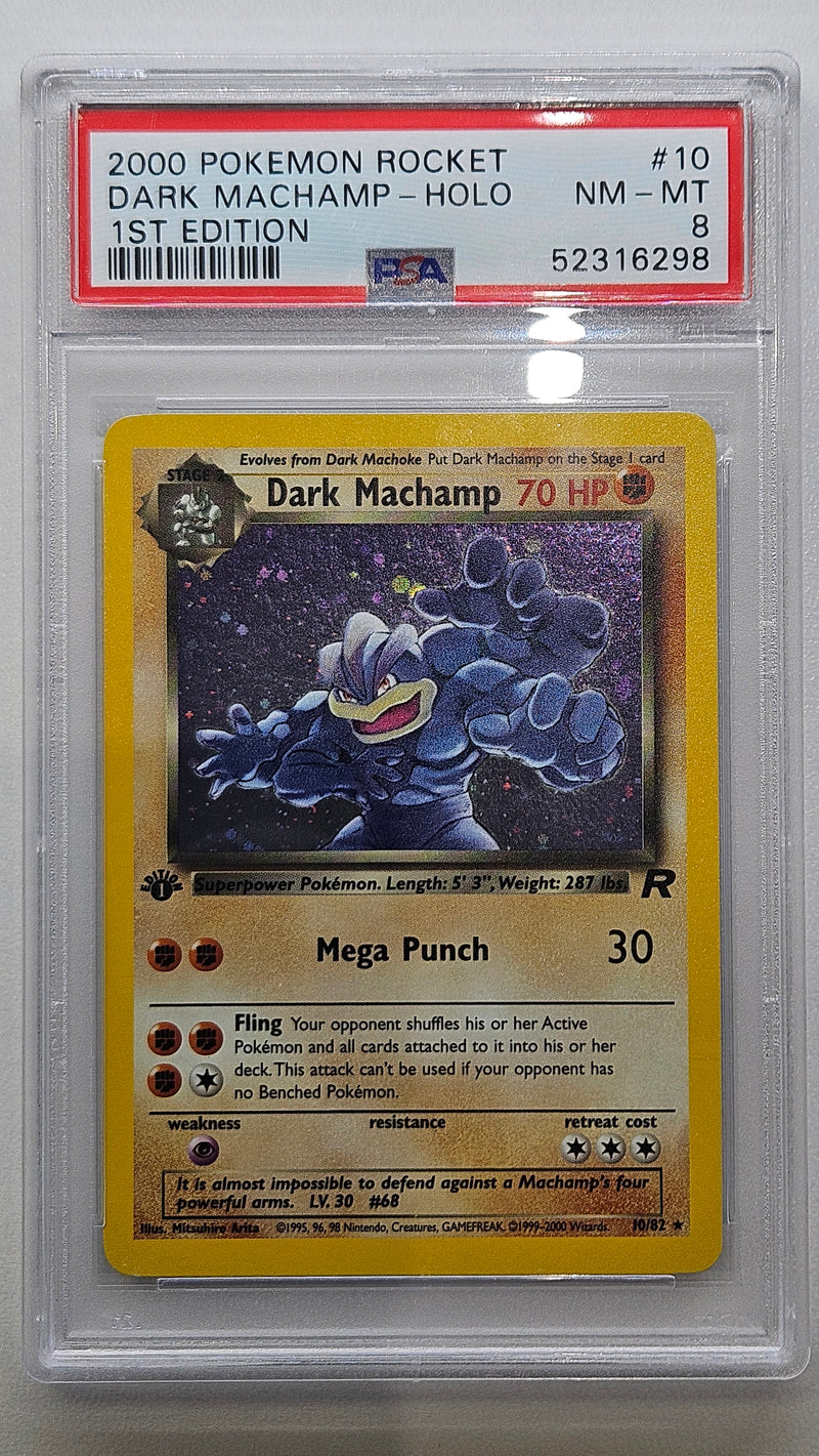 2000 POKEMON ROCKET DARK MACHAMP - HOLO 1ST EDITION
