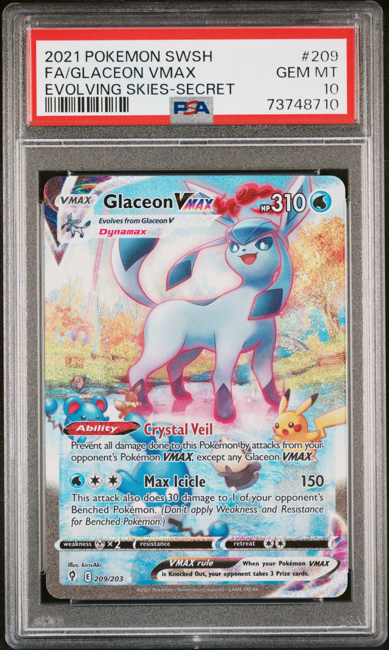 2021 POKEMON SWSH GLACEON VMAX