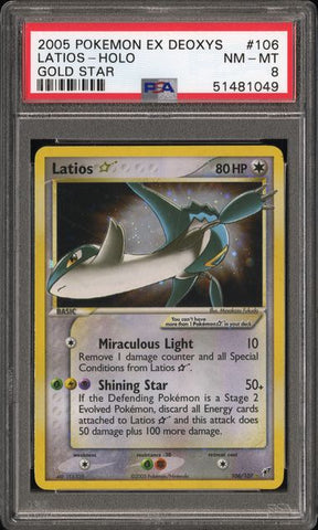 2005 POKEMON EX DEOXYS #106 LATIOS-HOLO EX DEOXYS PSA 8 - 049