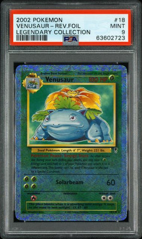 2002 POKEMON LEGENDARY COLLECTION #18 VENUSAUR-REV.FOIL PSA 9 - 723
