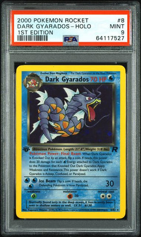 2000 POKEMON ROCKET #8 DARK GYARADOS-HOLO 1ST EDITION PSA 9 - 527