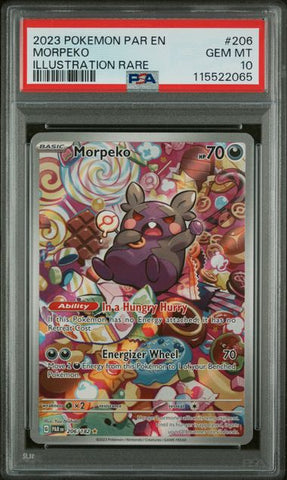 2023 POKEMON PAR EN-PARADOX RIFT #206 MORPEKO ILLUSTRATION RARE PSA 10 - 065
