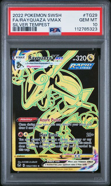 2022 POKEMON SWSH FULL ART RAYQUAZA VMAX SILVER TEMPEST