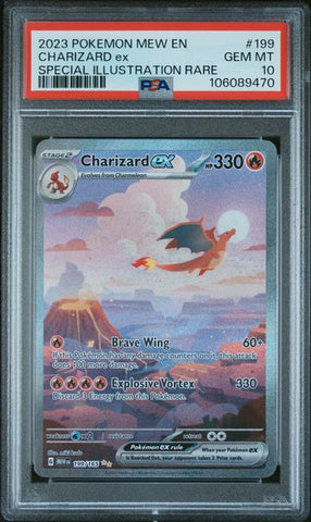 2023 POKEMON MEW EN-151 #199 CHARIZARD ex SPECIAL ILLUSTRATION RARE PSA 10 - 470
