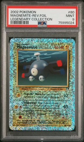 2002 POKEMON LEGENDARY COLLECTION #80 MAGNEMITE-REV.FOIL LEGENDARY COLLECTION PSA 9 - 024