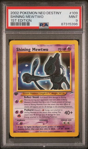 2002 POKEMON NEO DESTINY #109 SHINING MEWTWO 1ST EDITION PSA 9 - 396