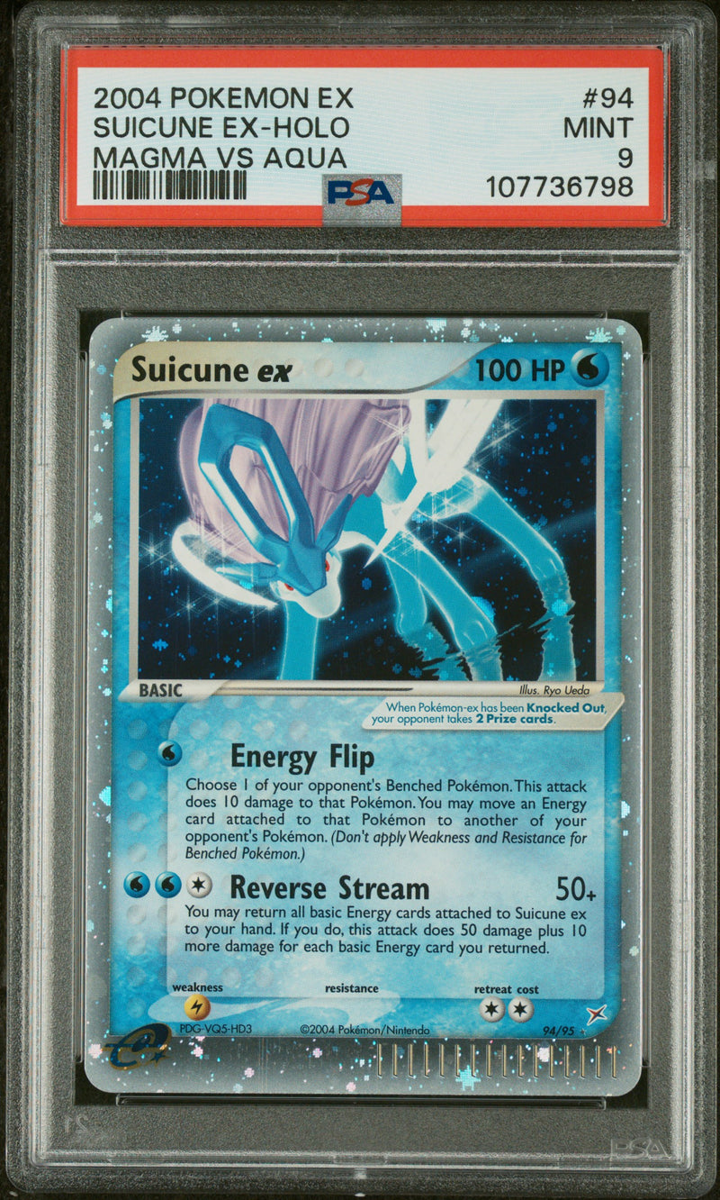 2004 POKEMON EX SUICUNE EX-HOLO MAGMA VS AQUA