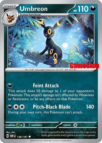 *SEALED* Umbreon (130/197) (GameStop Exclusive) [Scarlet & Violet: Black Star Promos]