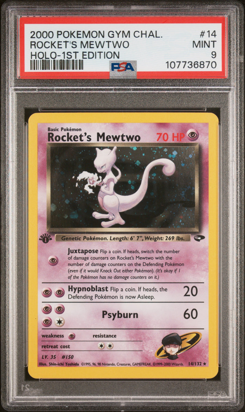 2000 POKEMON GYM CHALLENGE ROCKET'S MEWTWO HOLO 1ST EDITION