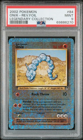 2002 POKEMON LEGENDARY COLLECTION #84 ONIX-REV.FOIL LEGENDARY COLLECTION PSA 9 - 270