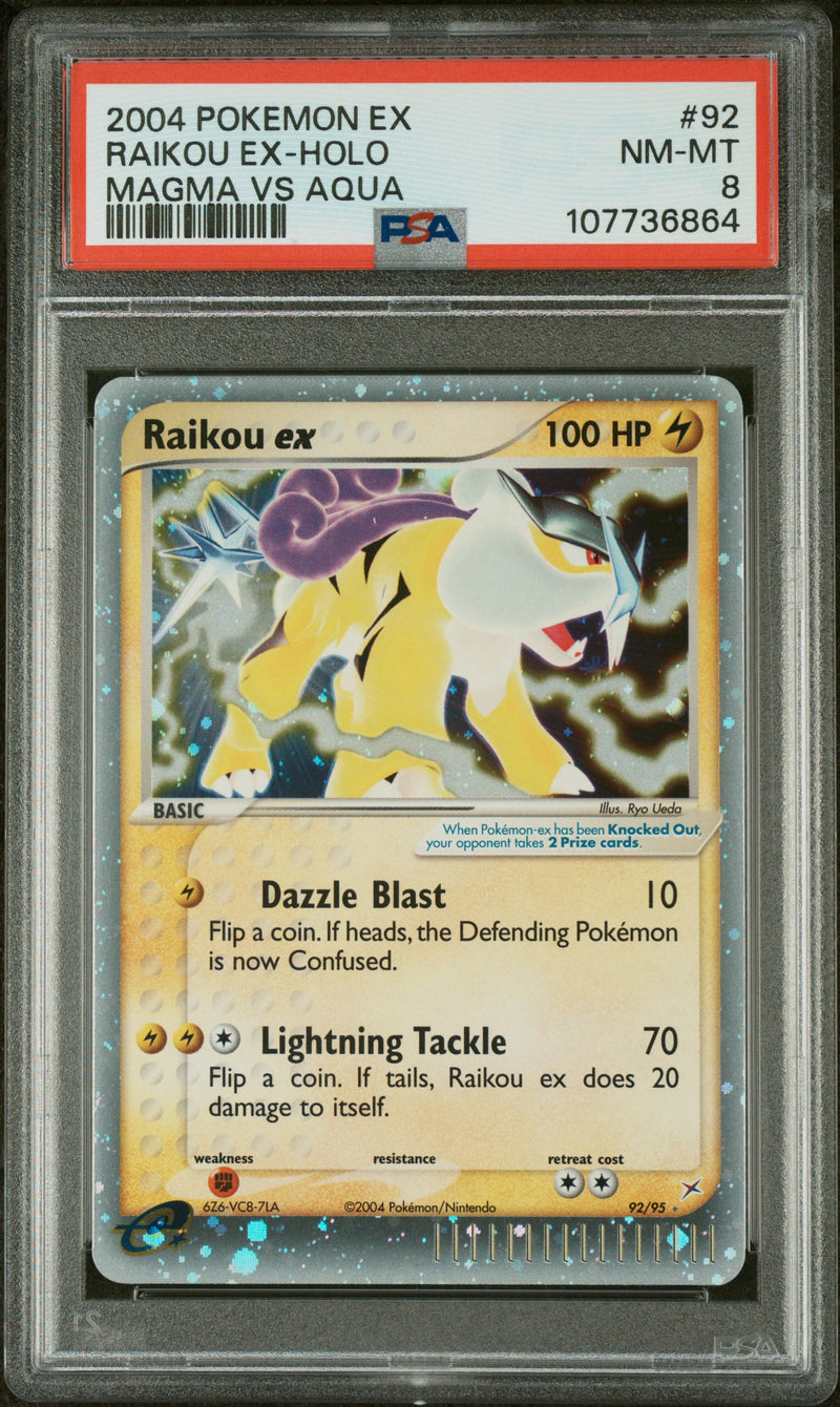 2004 POKEMON EX RAIKOU EX-HOLO MAGMA VS AQUA
