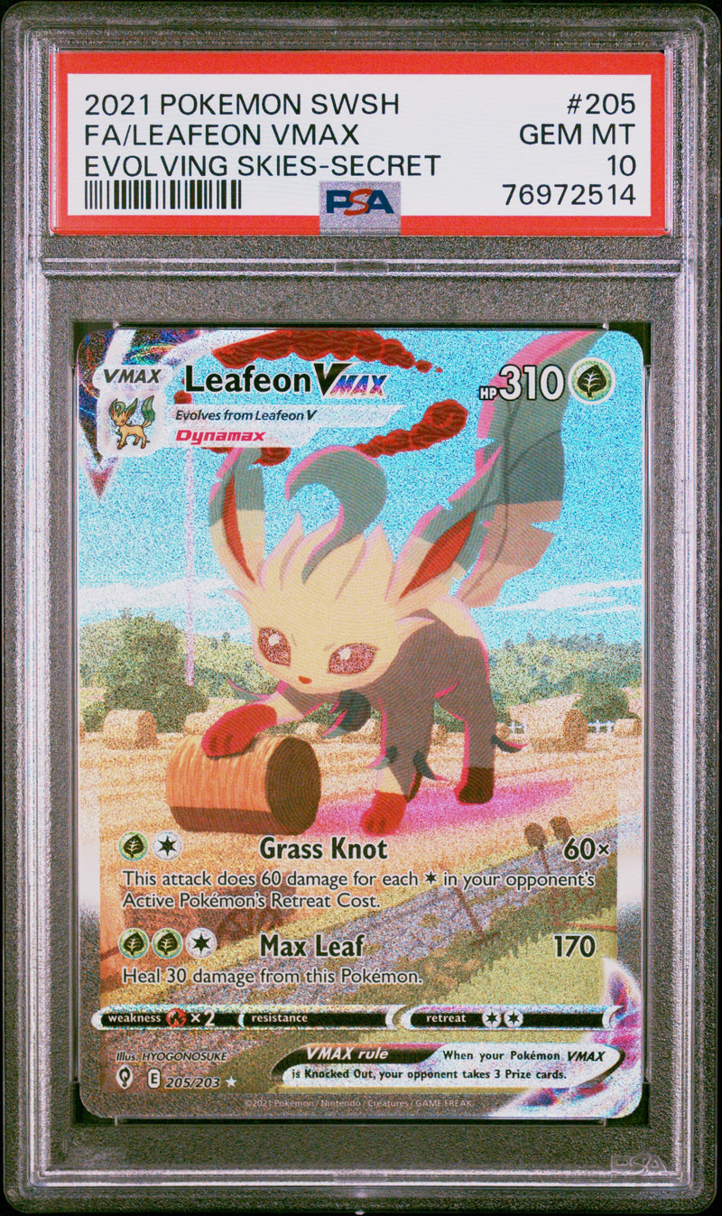 2021 POKEMON SWSH LEAFEON VMAX EVOLVING SKIES