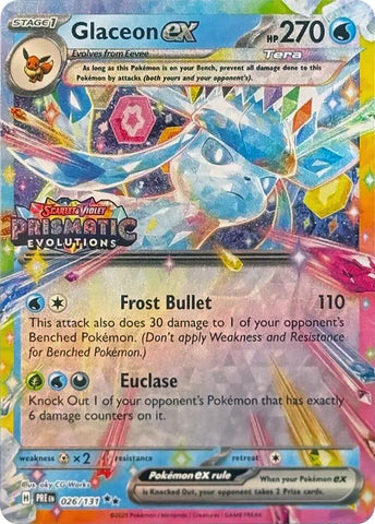 *SEALED* Glaceon ex (026/131) (Prismatic Evolutions Stamp) [Scarlet & Violet: Prismatic Evolutions]