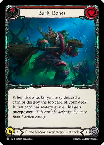Burly Bones (Red) [SEA065] (High Seas)  Rainbow Foil