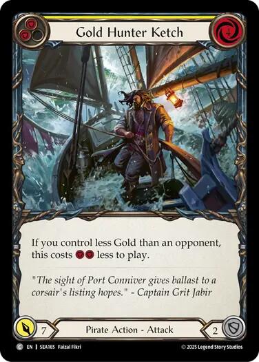 Gold Hunter Ketch [SEA165] (High Seas)  Rainbow Foil