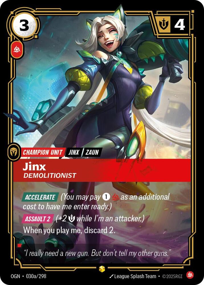 Jinx - Demolitionist (Alternate Art) - Origins (OGN)