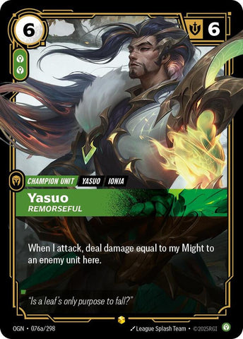 Yasuo - Remorseful (Alternate Art) - Origins (OGN)