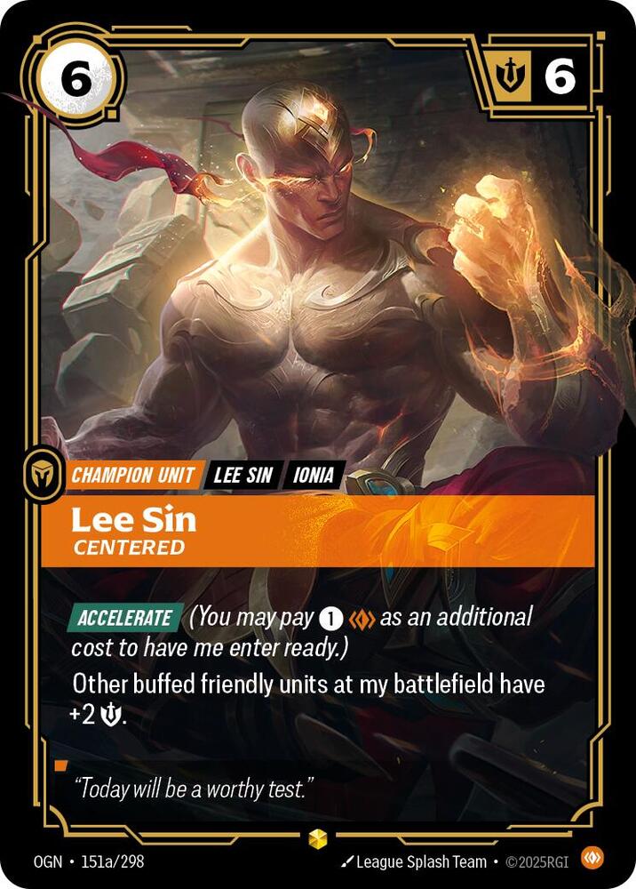 Lee Sin - Centered (Alternate Art) - Origins (OGN)