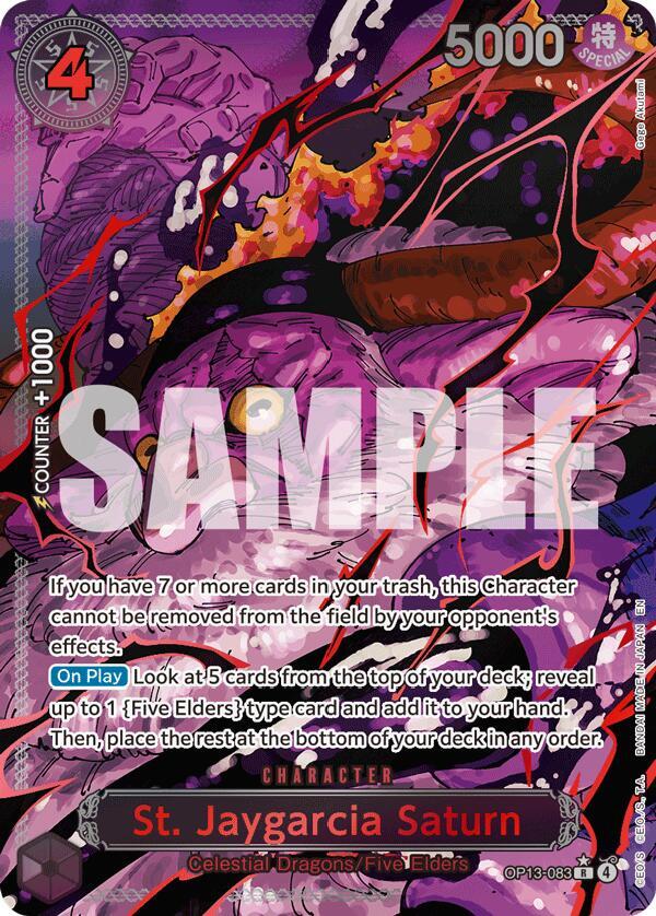 One Piece OP-13 Five Elders GOD PACK SET