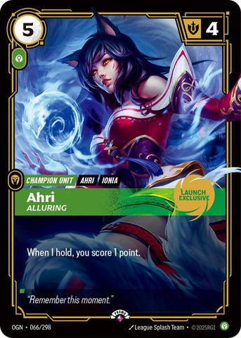 Ahri - Alluring (Launch Exclusive) - Riftbound Promotional Cards (PR)