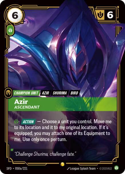 Azir - Ascendant (Alternate Art) - Spiritforged (SPF)