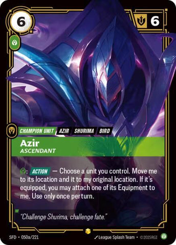 Azir - Ascendant (Alternate Art) - Spiritforged (SPF)