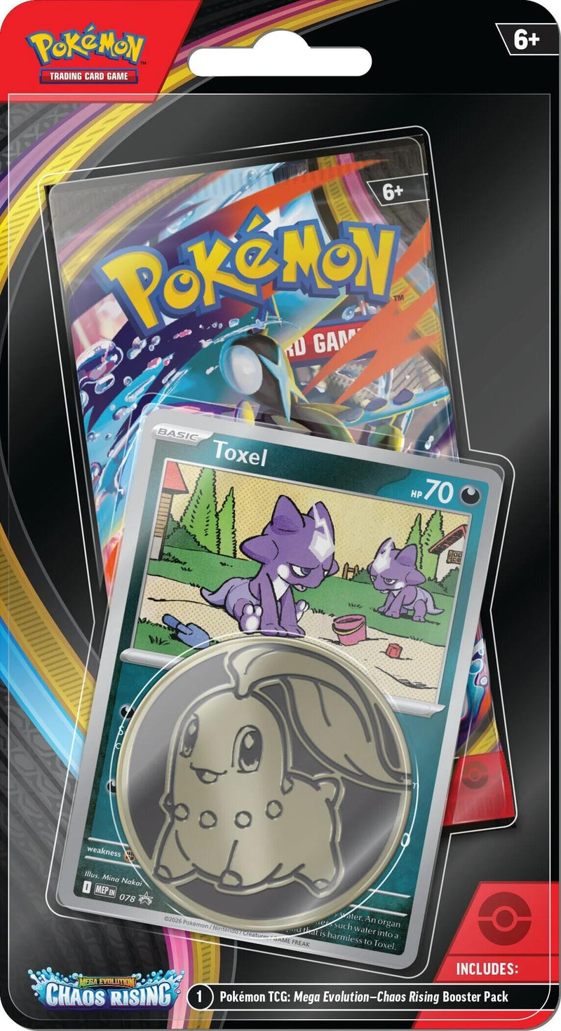 *LIMIT 8 PER CUSTOMER* Mega Evolution: Chaos Rising Single Pack Blister (Toxel)
