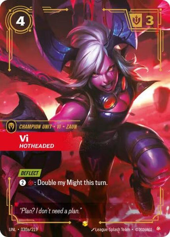 Vi - Hotheaded (Alternate Art) - Unleashed (UNL)