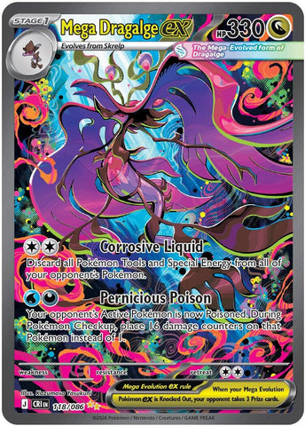 Mega Dragalge ex (118/086) [Mega Evolution: Chaos Rising]
