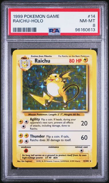 1999 POKEMON GAME RAICHU - HOLO