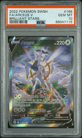 2022 POKEMON SWORD & SHIELD BRILLIANT STARS #166 FA/ARCEUS V BRILLIANT STARS PSA 10 - 115