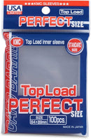 KMC TOP LOAD PERFECT sleeves - STANDARD SIZE - CLEAR 100ct  (Pick-up in store)