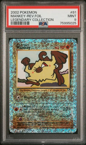2002 POKEMON LEGENDARY COLLECTION #81 MANKEY-REV.FOIL LEGENDARY COLLECTION PSA 9 - 025