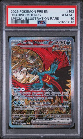 2025 POKEMON PRE EN-PRISMATIC EVOLUTIONS #162 ROARING MOON ex SPECIAL ILLUSTRATION RARE PSA 10 - 113