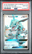 2018 POKEMON SUN & MOON FULL ART/RAYQUAZA GX G.S.'19 Y.A. - HIDDEN FATES PREMIUM COLLECTION