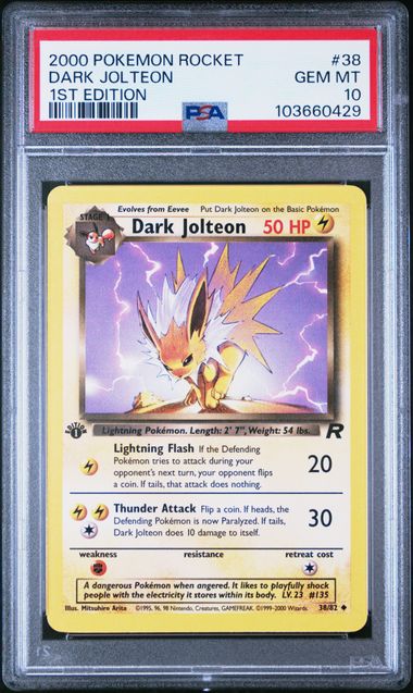 2000 POKEMON ROCKET DARK JOLTEON 1ST EDITION