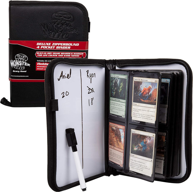 MONSTER Deluxe 4 Pocket Leather Binder w Zipper Closure (Pick-up in store)