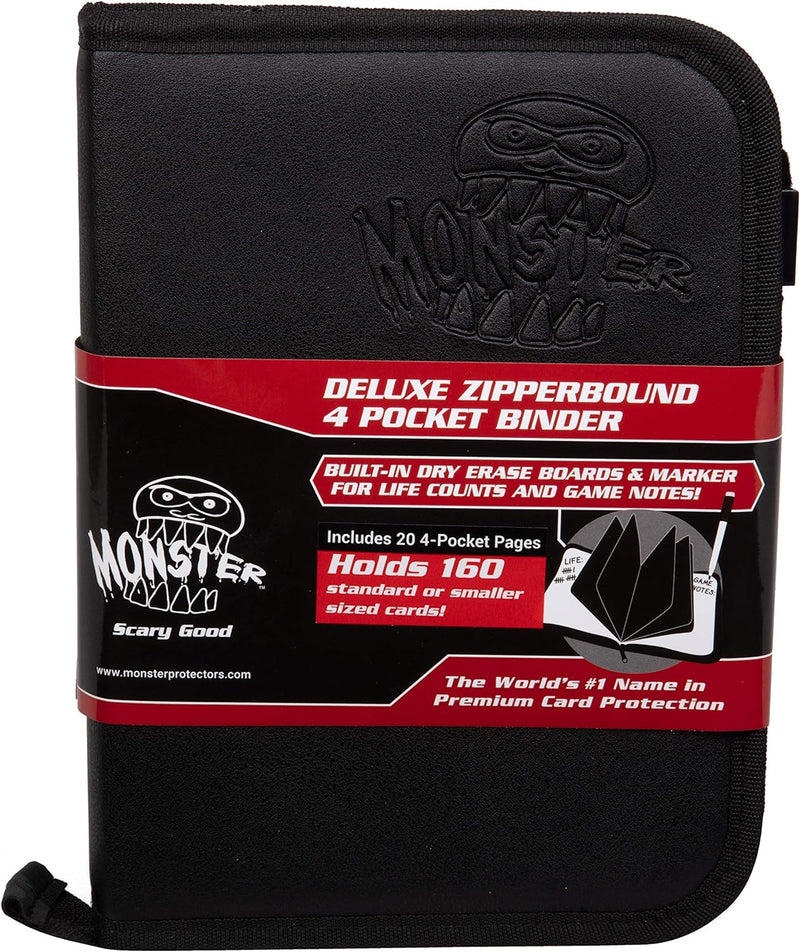 MONSTER Deluxe 4 Pocket Leather Binder w Zipper Closure (Pick-up in store)