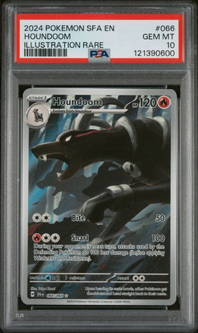 2024 POKEMON SFA EN-SHROUDED FABLE #066 HOUNDOOM ILLUSTRATION RARE PSA 10 - 600