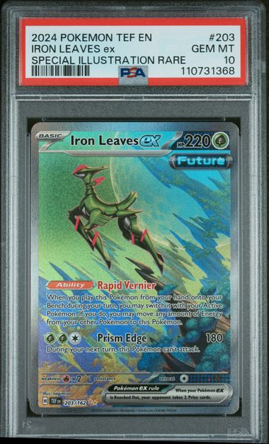 2024 POKEMON TEMPORAL FORCES IRON LEAVES EX SPECIAL ILLUSTRATION RARE