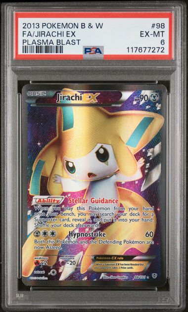 2013 POKEMON BLACK & WHITE FULL ART JIRACHI EX PLASMA BLAST