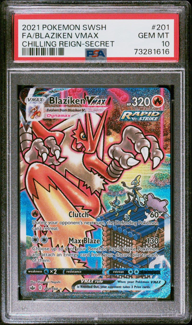 2021 POKEMON BLAZIKEN VMAX CHILLING REIGN-SECRET