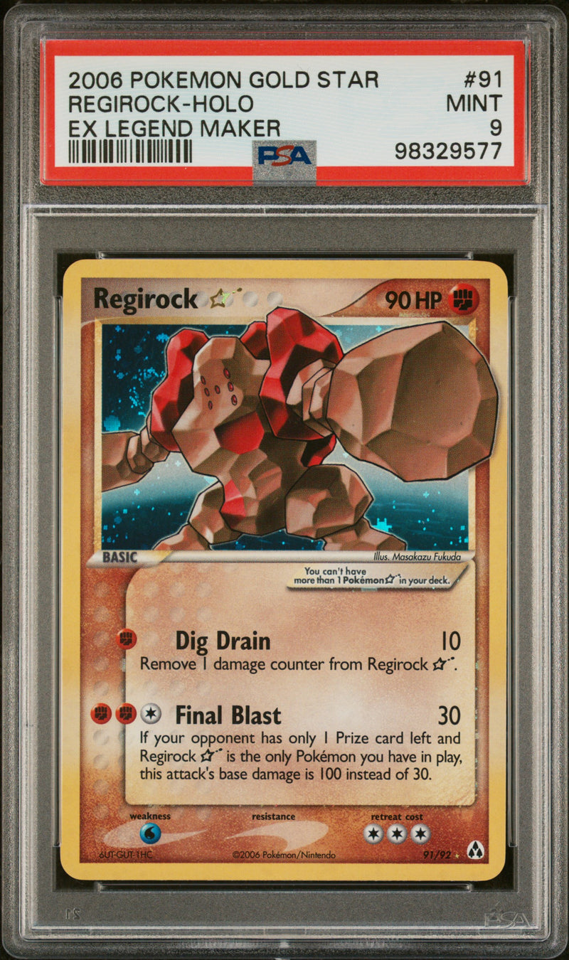 2006 POKEMON GOLD STAR REGIROCK-HOLO