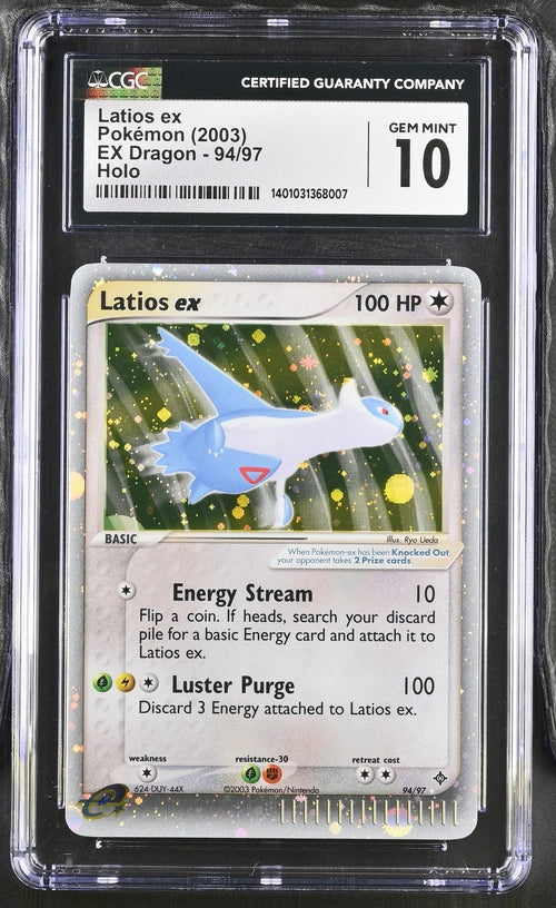 LATIOS EX POKEMON 2003 EX DRAGON - 94/97 HOLO CGC 10 - 007