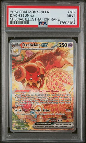 2024 POKEMON SCR EN-STELLAR CROWN #169 DACHSBUN ex SPECIAL ILLUSTRATION RARE PSA 9 - 184