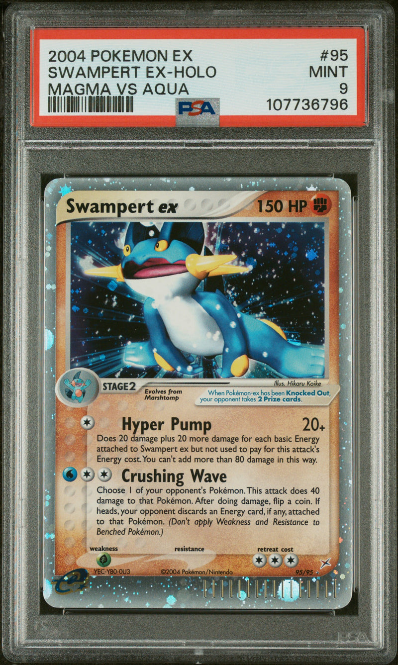 2004 POKEMON EX SWAMPERT EX-HOLO MAGMA VS AQUA